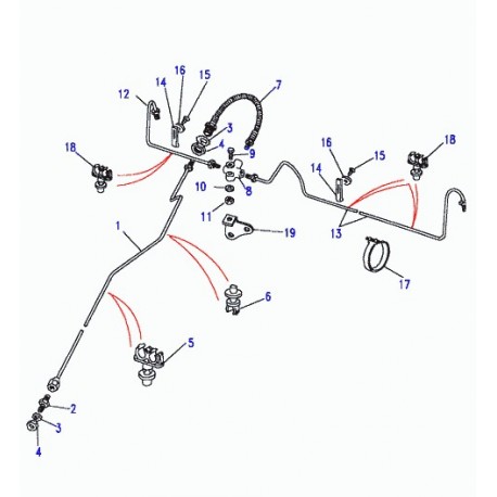 Land rover tuyau de frein Discovery 1 (NTC7688)
