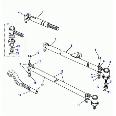 Land rover tube barre intermediaire de direction Discovery 1 (NTC8390)