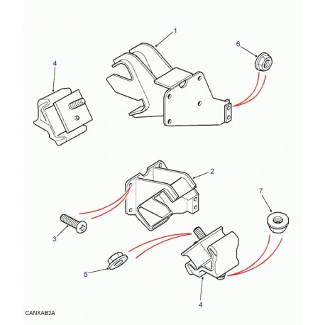 Land rover PAS DE DELAI 22/08/2023 support moteur Defender 90, 110, 130, Discovery 1, Range Classic (60608)