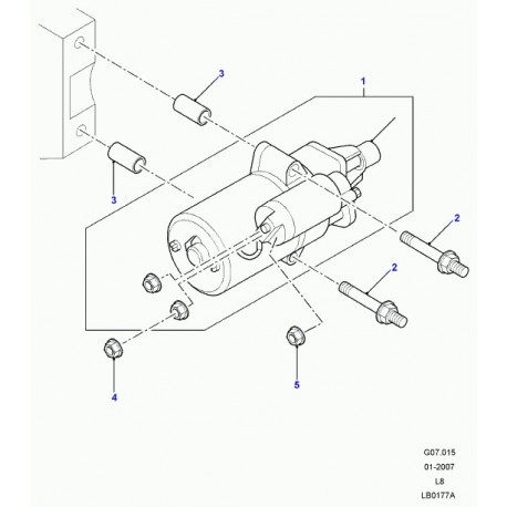 Land rover goujon Defender 90, 110, 130 (NYR500010)