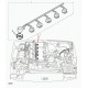joint torique de faisceau d'injection Defender 90, 110, 130 et Discovery 2