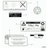 etiquette avertiss.-ventilateur Defender 90, 110, 130,  Discovery 2 et Freelander 1
