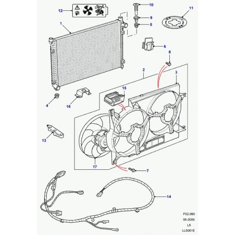 Land rover radiateur avec clim Freelander 1 (PCC000321)