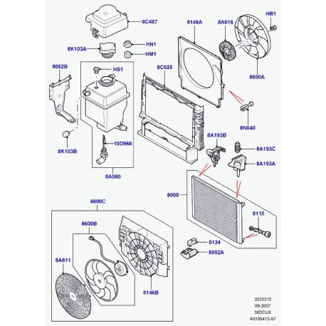 Land rover radiateur Range L322 (PCC000840)