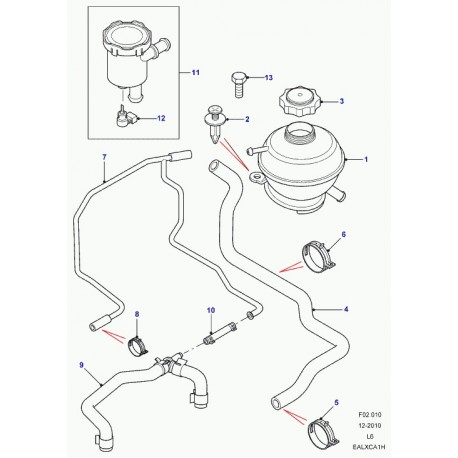 Land rover vase expansion de refroidissement Freelander 1 (PCF000012)