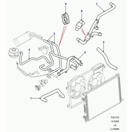 Land rover tuyau flexible Freelander 1 (PCH000201)