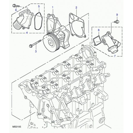 Land rover pompe à eau Freelander 1 (PEB102470L)