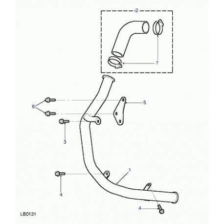 Land rover tuyau flexible Freelander 1 (PEH101200L)