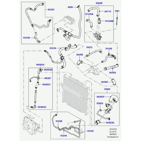 Land rover tuyau flexible Range Sport (PEH500440)