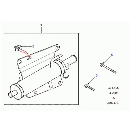 Land rover refroidisseur gazoil Defender 90, 110, 130 et Discovery 2 (PIB000060)