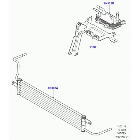 Land rover refroidisseur combustible Range L322 (PIB500250)