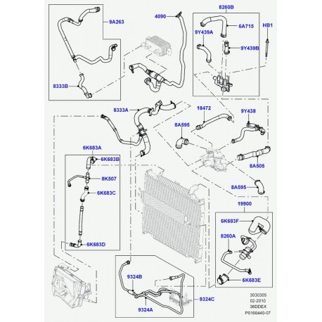 Land rover tuyau flexible Range Sport (PIH500170)