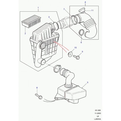 Land rover joint torique Freelander 1 (PKD100090L)