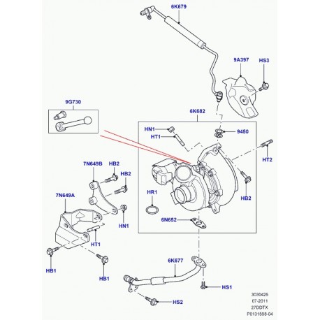 Land rover support Discovery 3, Range Sport (PMB500020)