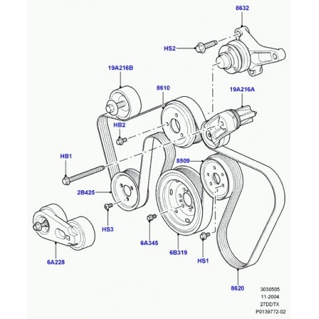 Land rover double tendeur modele avant / controle s Range Sport (PQG500260)