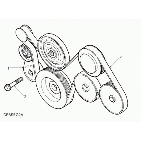 Land rover courroie d'entrainement Discovery 2 (PQS101510)