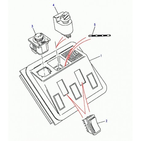 Land rover interrupteur cote conducteur Discovery 1 range classic (PRC5254)