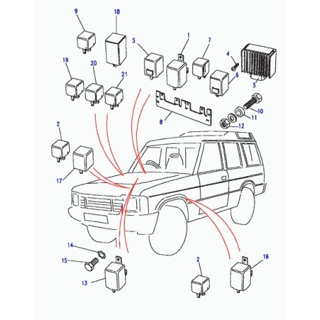 Land rover centrale clignotante Discovery 1 (PRC8878)