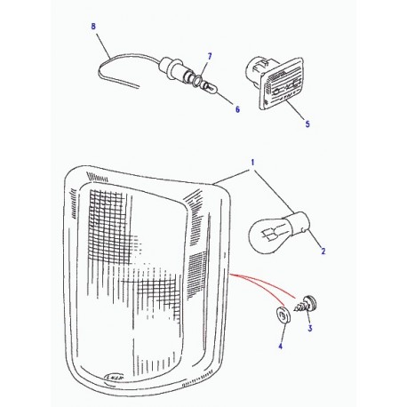 Land rover feu indicateur de direction avant gauche Discovery 1 (PRC9307)
