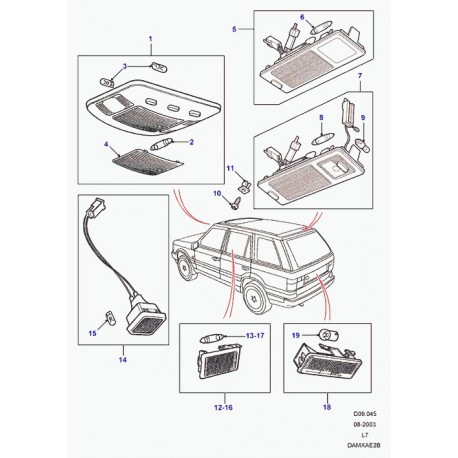 Land rover eclaireur pour la place aux jambes Range P38 (PRC9499)