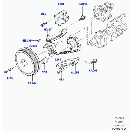Land rover vis a tete cylindrique Freelander 1 et Range L322 (PYP100660L)