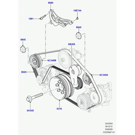 Land rover goupille d'arret Range Sport (PYU500020)