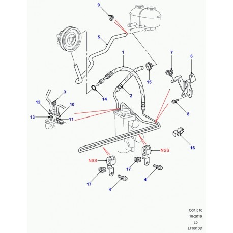 Land rover joint torique Discovery 2 (QED100100)