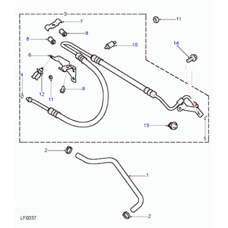 Land rover tuyau flex reservoir a pompe Freelander 1 (QEH102084)