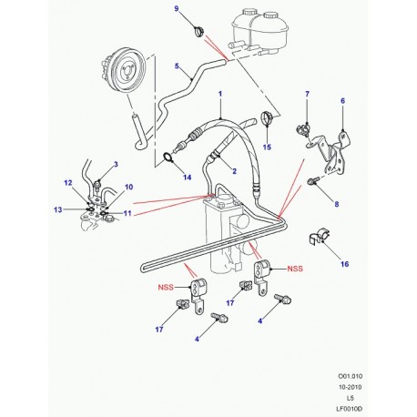 Land rover tuyau flexible Discovery 2 (QEP105501)