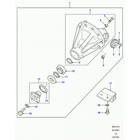 Land rover support Defender 90, 110, 130 (QEU101060)