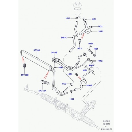 Land rover support Range L322 (QEU500080)