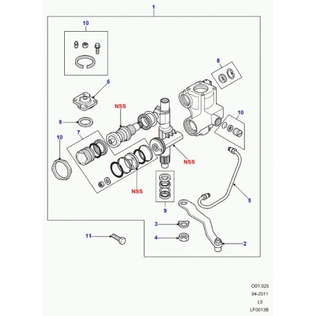 Land rover jeu de bagues d'etancheite Discovery 2 (QFW100140)