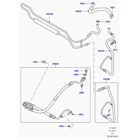 Land rover serpentin refroidisseur Discovery 3, Range Sport (QGC500131)