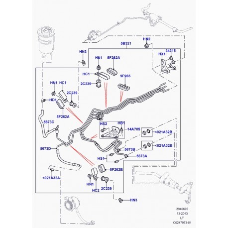 Land rover pince Discovery 3, Range L322, Sport (QGM000010)