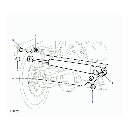 Land rover amortisseur de direction Discovery 2 (QHH100001)