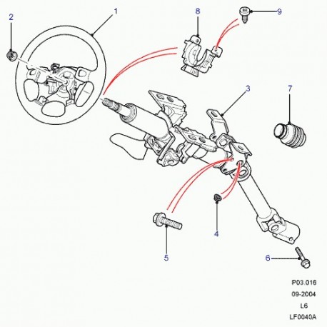 Land rover colonne de direction Freelander 1 (QMB500202PUY)