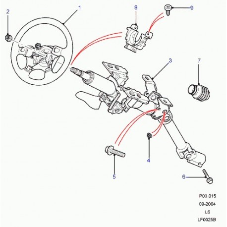 Land rover volant de direction Freelander 1 (QTB000490SMS)