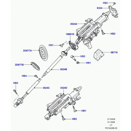 Land rover amortisseur colonne de direction Discovery 3, Range Sport (QTD500020)