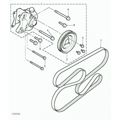 Land rover pompe direction assistee Freelander 1 (QVB101453)