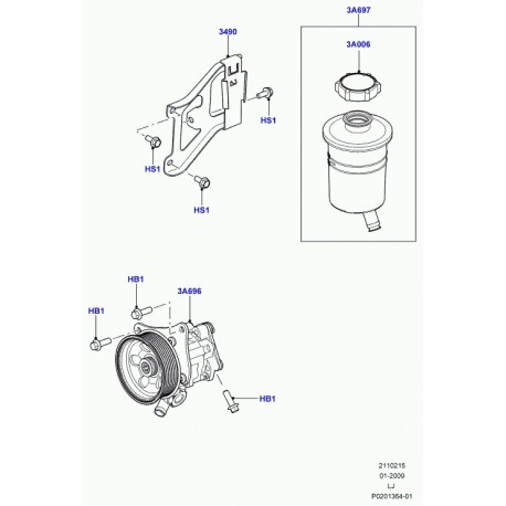 Land rover pompe direction assistee Range L322 (QVB500630)