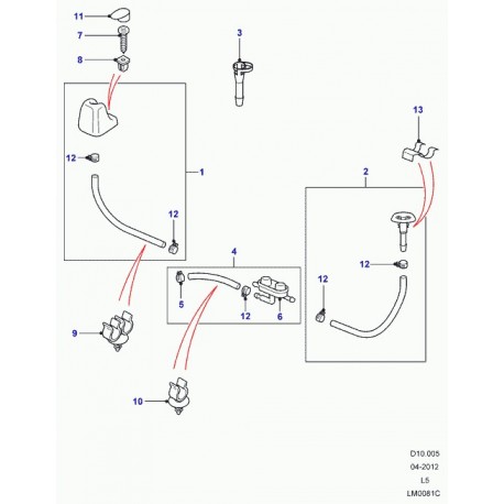 Land rover agrafe tuyau flexible Discovery 2 (QYC100250L)