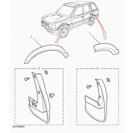 Land rover deflecteur Range P38 (RAA701)