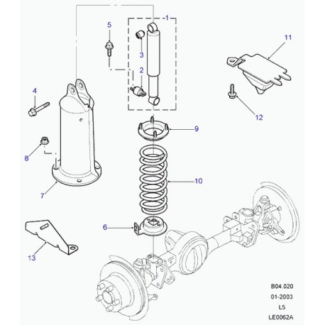 Land rover isolateur Discovery 2 (RBC100111)