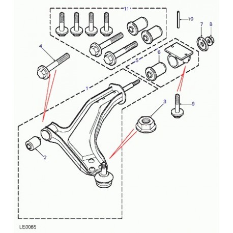 Land rover jeu de bagues Freelander 1 (RBG100120)