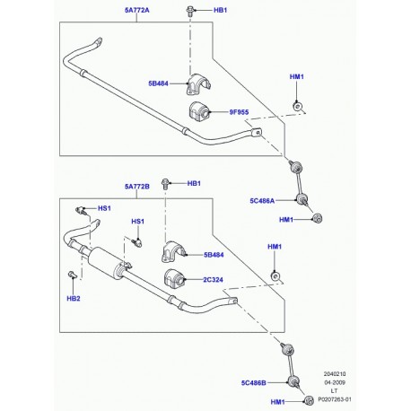 Land rover bride fixation-tasseau caoutchouc Discovery 3, Range Sport (RBU000281)