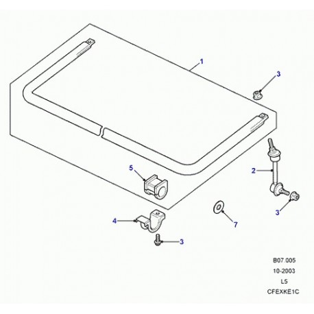 Land rover bague bras support barre stabilisatrice avec ressort sans ace Discovery 2 (RBX101710)