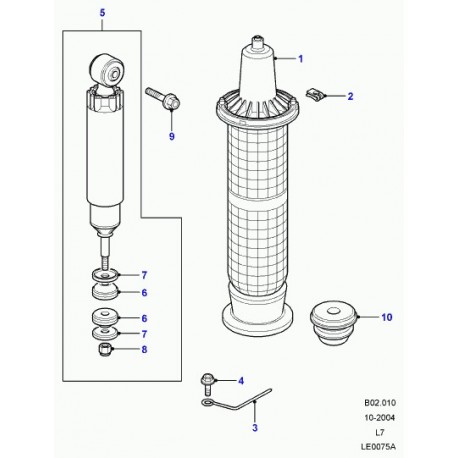 Land rover ressort suspension-avant Range P38 (REB000550)