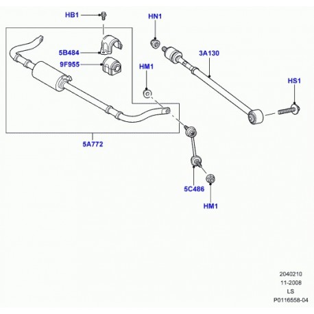 Land rover barre stabilisatrice Discovery 3 (RGB500080)