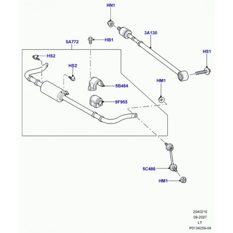 Land rover barre stabilisatrice Range Sport (RGB500100)
