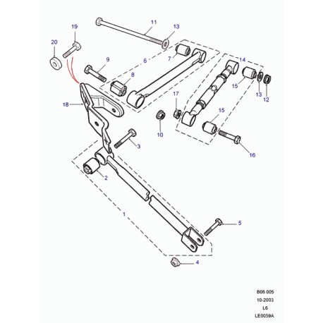 Land rover silentbloc bras oscillant Freelander 1 (RGX101000)